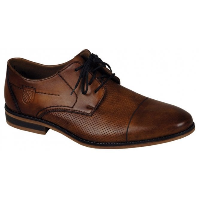 Rieker 11615 24 Clarino Brown Leather Lace Up Formal Shoes Official Stockist Marshall Shoes 6497