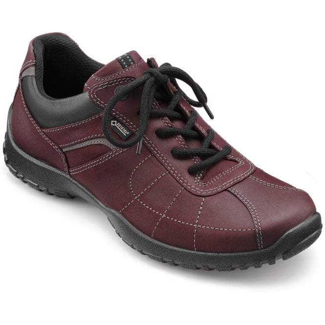 Hotter Mens Thor Gtx Maroon Nubuck Waterproof Lace Up Walking Shoes 6078