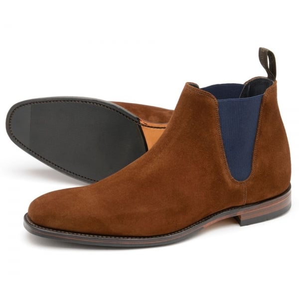 Loake Mens Caine Brown Suede Chelsea Boots